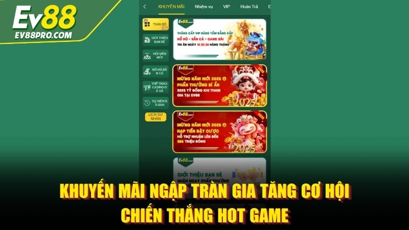 Khuyến mãi ngập tràn gia tăng cơ hội chiến thắng HOT Game