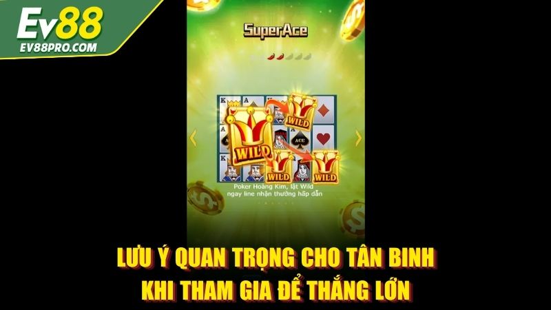 Lưu ý quan trọng cho tân binh khi tham gia để thắng lớn
