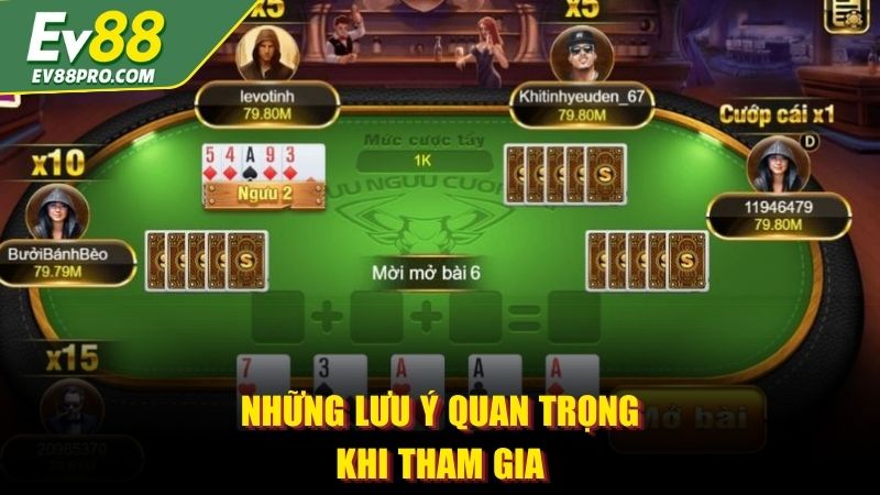 Những lưu ý quan trọng khi tham gia